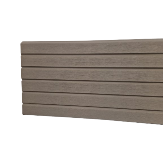 2.40m Composite Gravel Board 300mm Width Light Grey